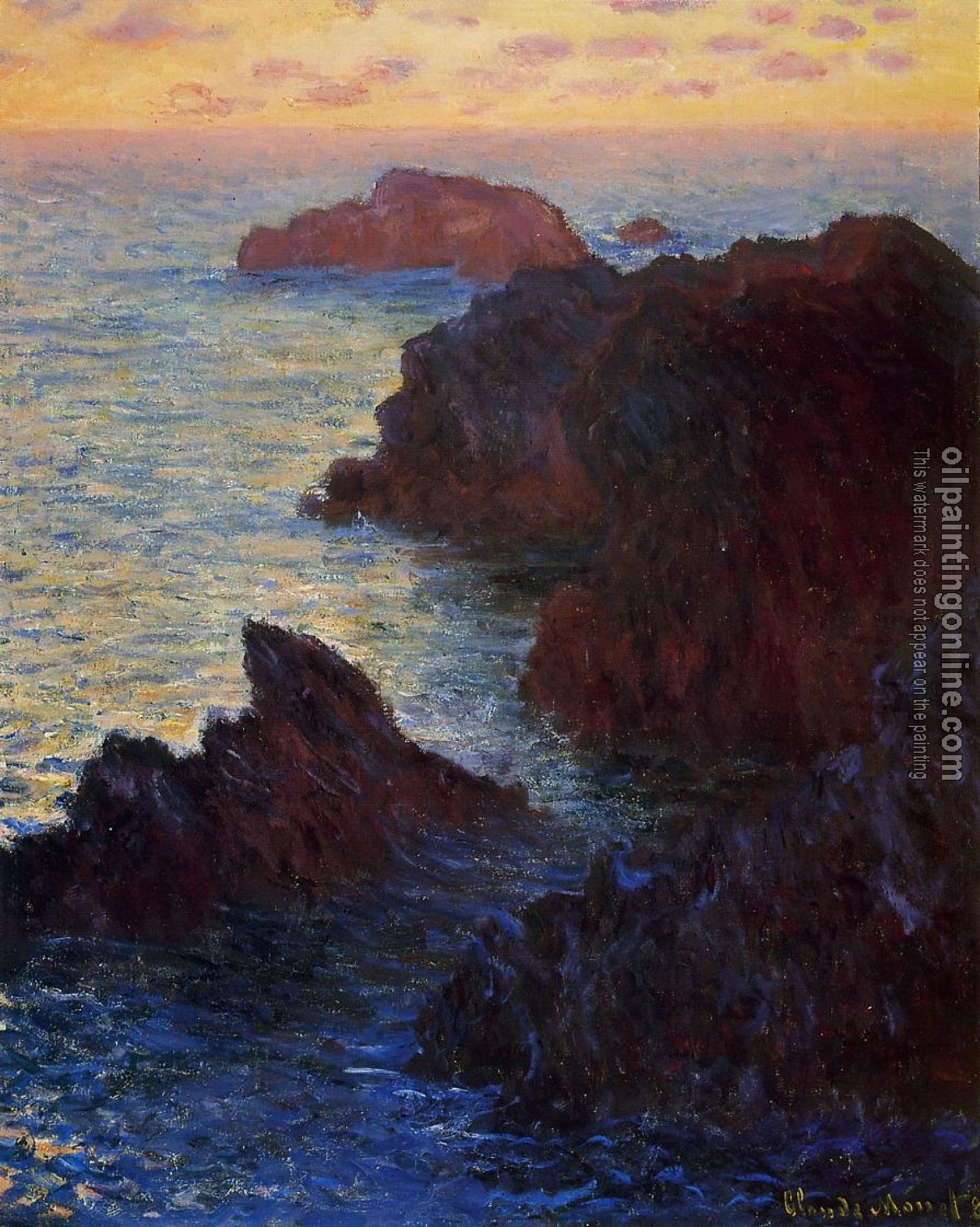 Monet, Claude Oscar - Rocky Point at Port-Goulphar